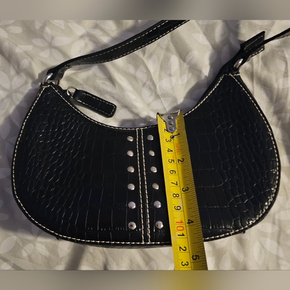 Nine West- Black Leather Sholder Bag - Picture 7 of 8